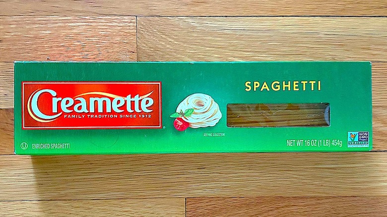 Box of Creamette spaghetti