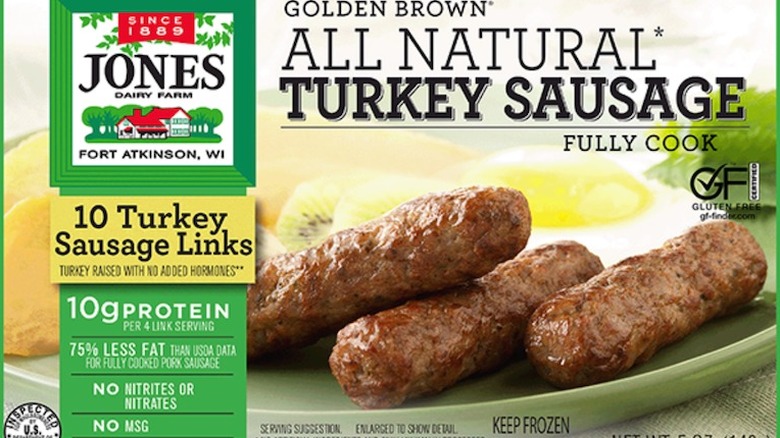 Package of Jones Turkey Sausage
