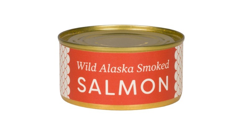 Can of smoked salmon