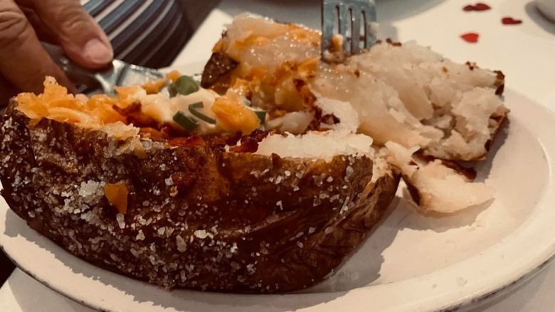 Fleming's Steakhouse loaded baked potato