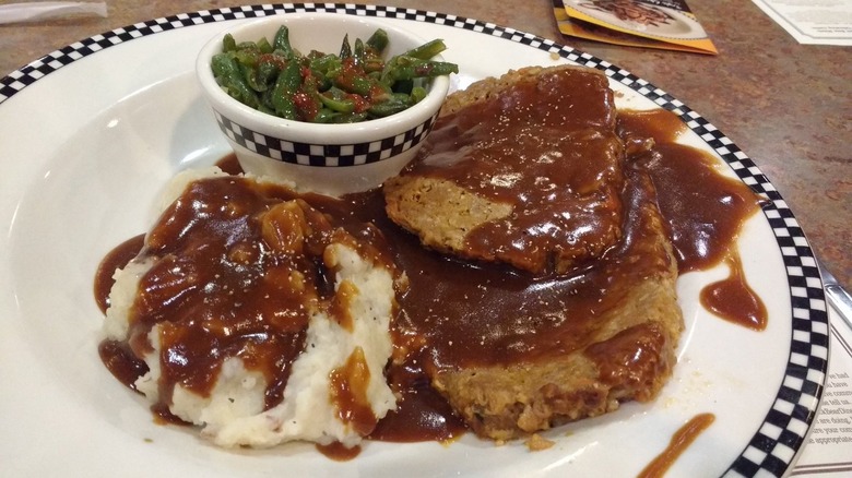 Black Bear Diner meatloaf on plate