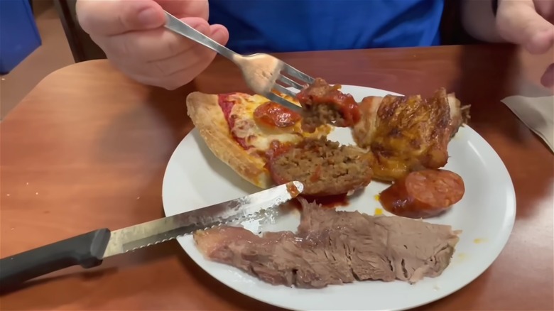 Golden Corral's meatloaf on plate