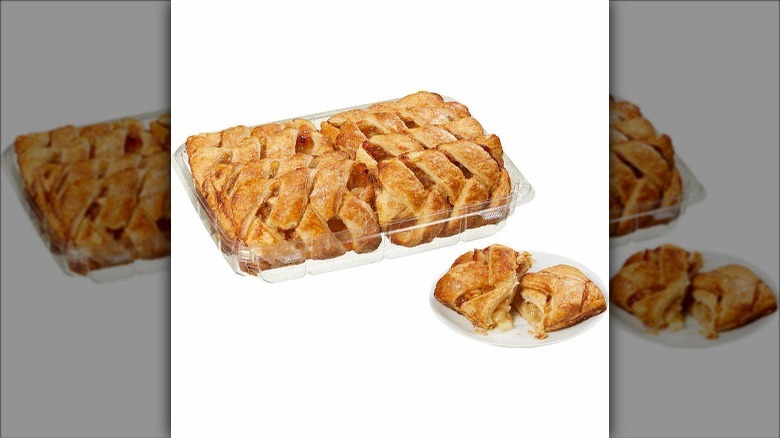 Braided apple strudel in package