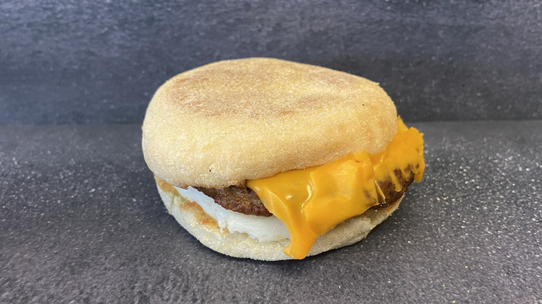 McDonald's sausage McMuffin with egg