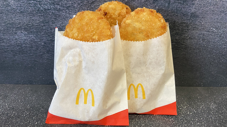 Three McDonald's hash browns