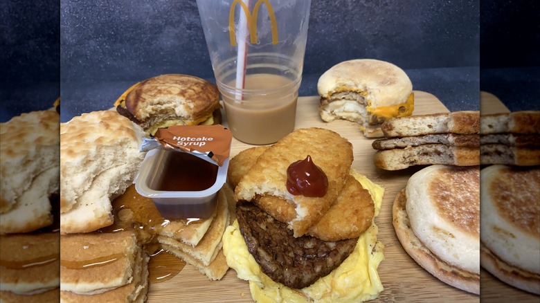 Various items from McDonald's breakfast menu