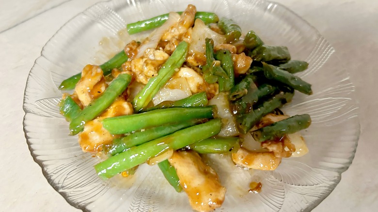 String Bean Chicken Breast on a plate