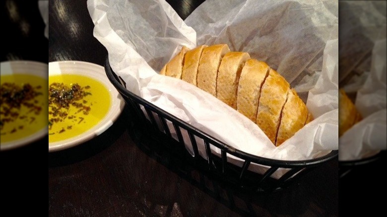 Carrabba's bread in basket