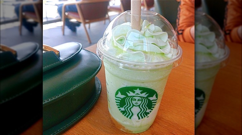 The Melon of Melon Frappuccino beverage