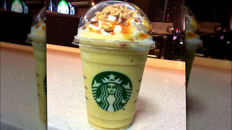 Orange Honeycomb Crunch Cream Frappuccino