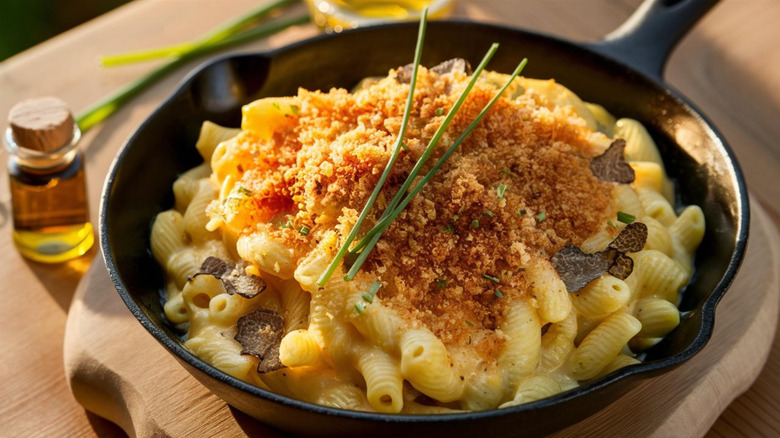 Baked truffle mac and cheese