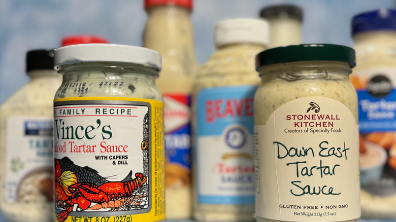 various bottles of tartar sauce