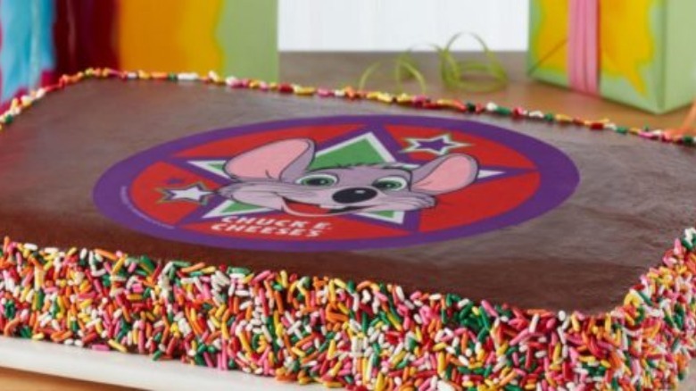 Chuck E. Cheese quarter sheet birthday cake