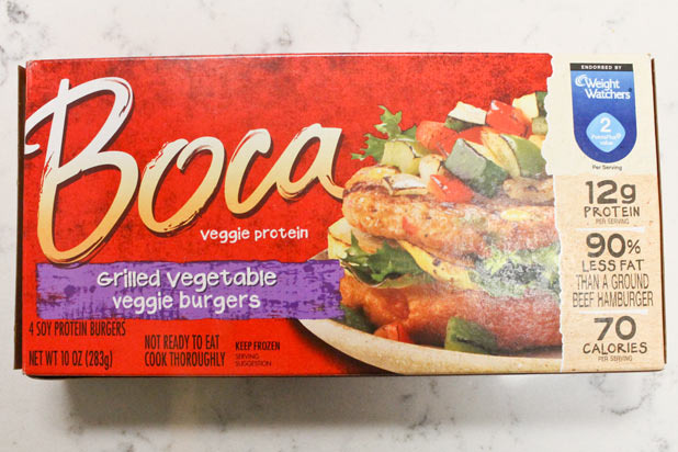 6) Boca Grilled Vegetable Veggie Burgers ($4.99)