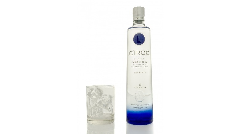 Cîroc vodka bottle and cup