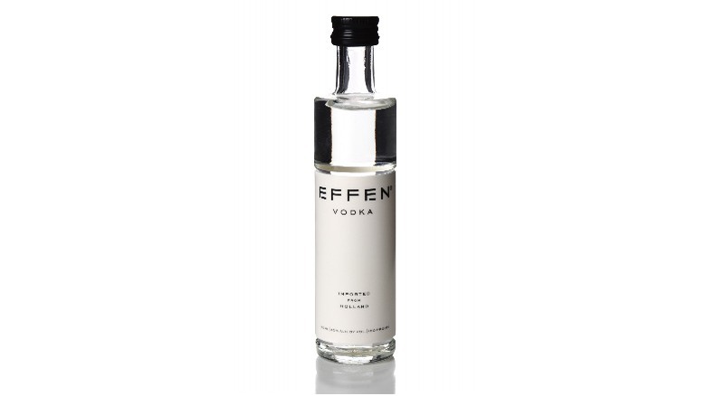 Effen vodka bottle on white background