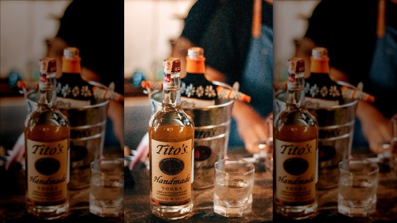 Bottle of Tito's Handmade Vodka