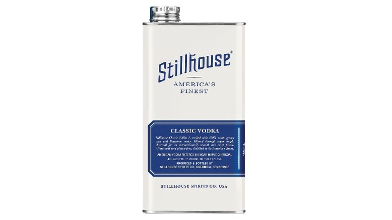 Stillhouse vodka in metal tin