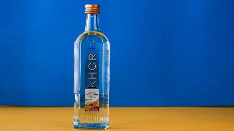 bottle of Khor vodka