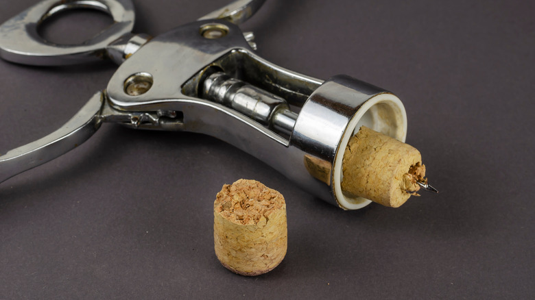 Broken cork with bottle opener