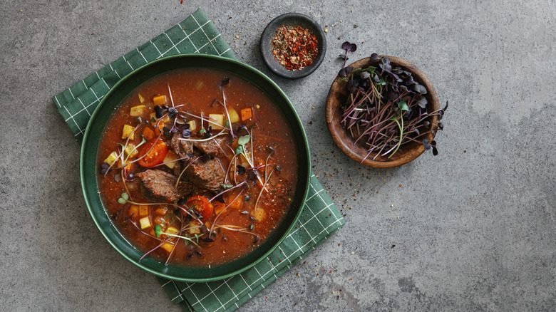 beef cheek minestrone soup