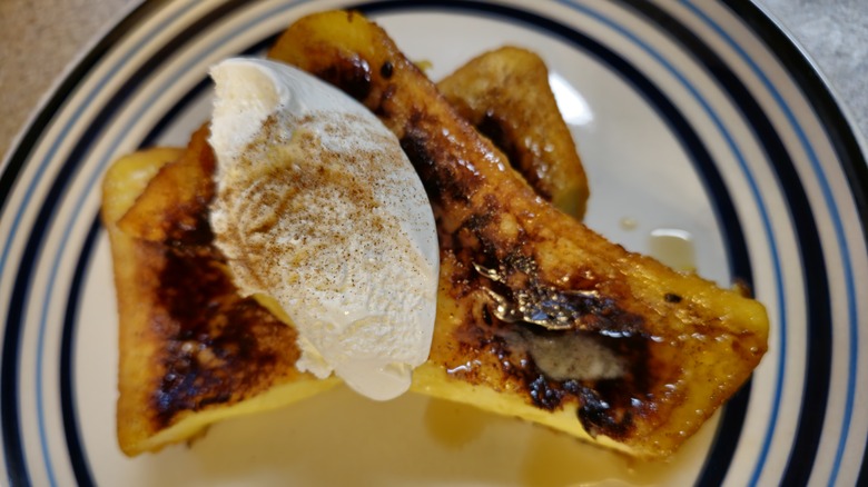 Bourbon caramel French toast