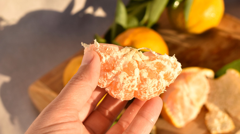 peeled mandarin