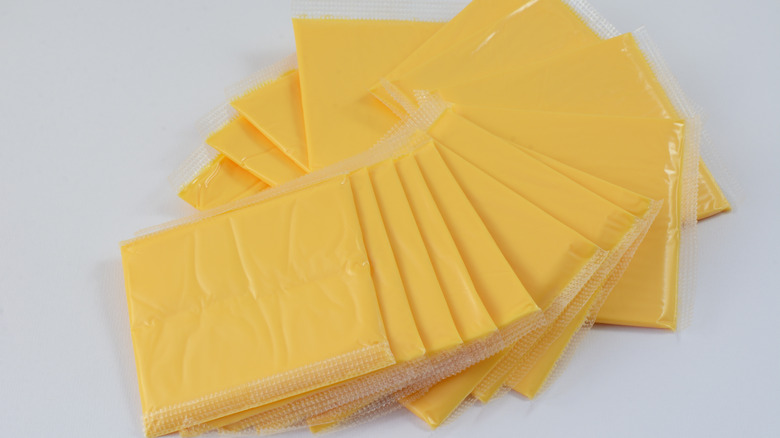 individually wrapped American cheese slices