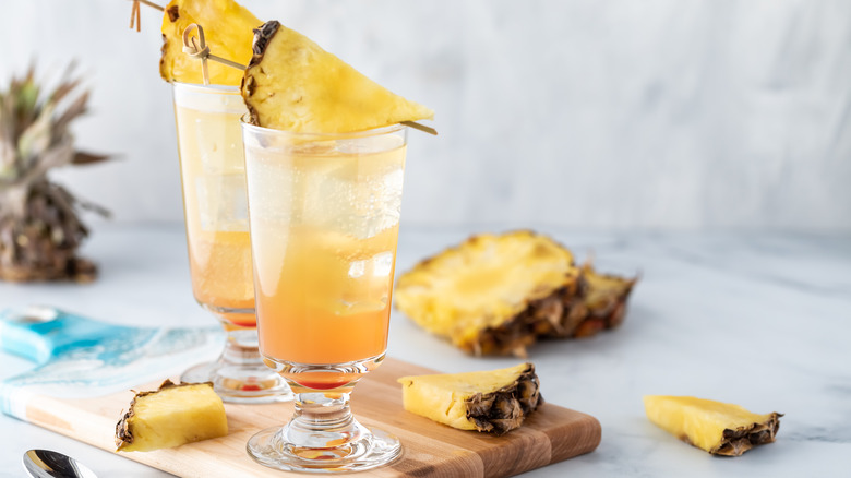 Pineapple sunrise mimosas