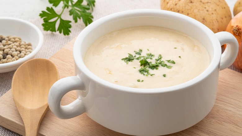 Bowl of potato soup