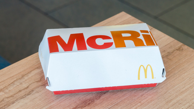 McDonald's McRib box