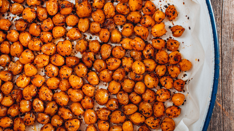 Roasted chickpeas with blackened spices