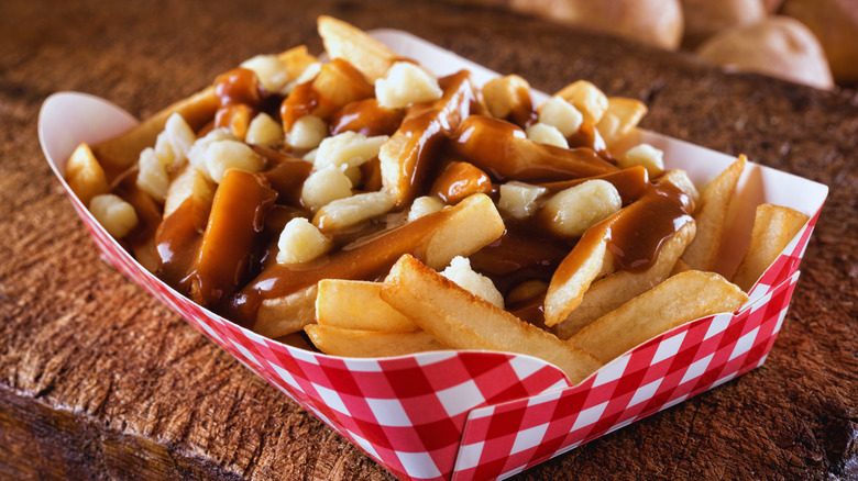 container of classic poutine