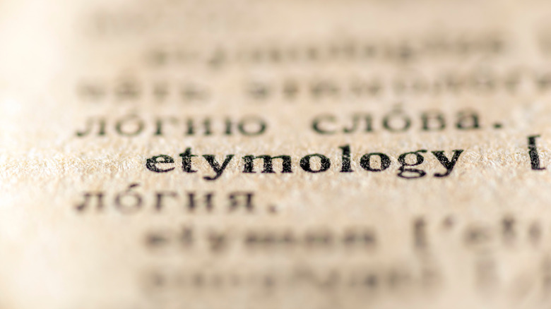 etymology word in old dictionary