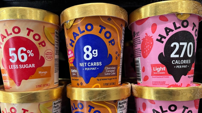 halo top on freezer shelf