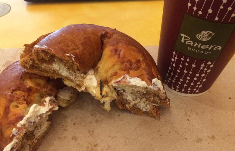 Panera Bread: Cinnamon Crunch Bagel With Plain Cream Cheese