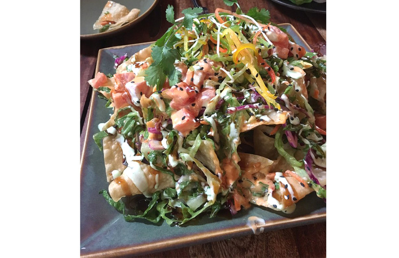 Ahi Tuna Nachos: Yak and Yeti at Animal Kingdom