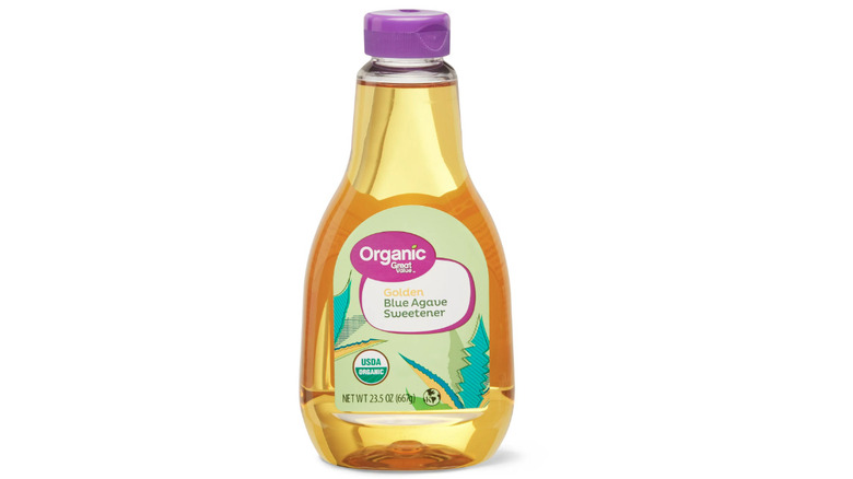 bottle of great value agave sweetener