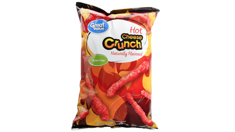 Hot cheese crunch snack bag