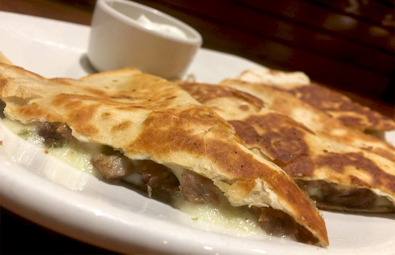 Steak Quesadilla and Fries 