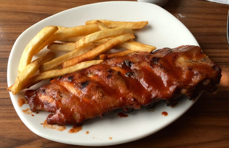 Baby Back Ribs, Full Order, With Aussie Fries and Red Rock Rice 