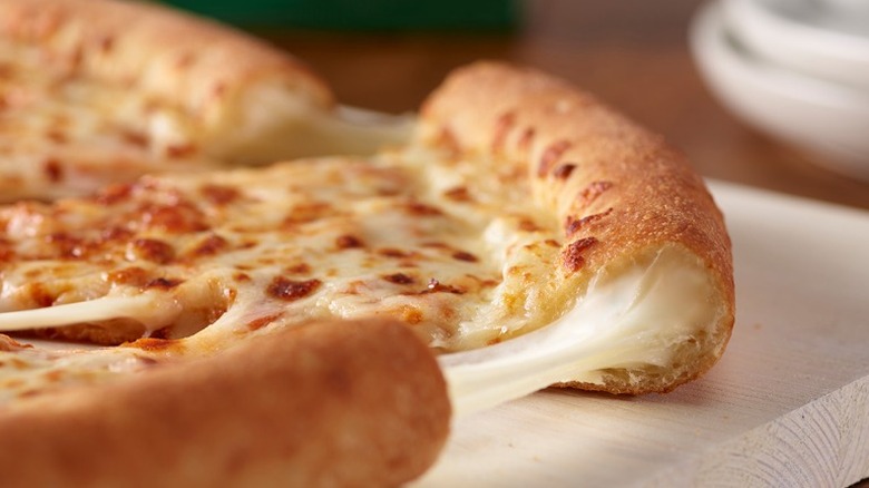 cheese pizza and cheese crust