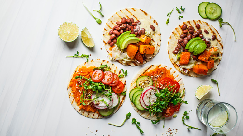 bean and sweet potato tortillas