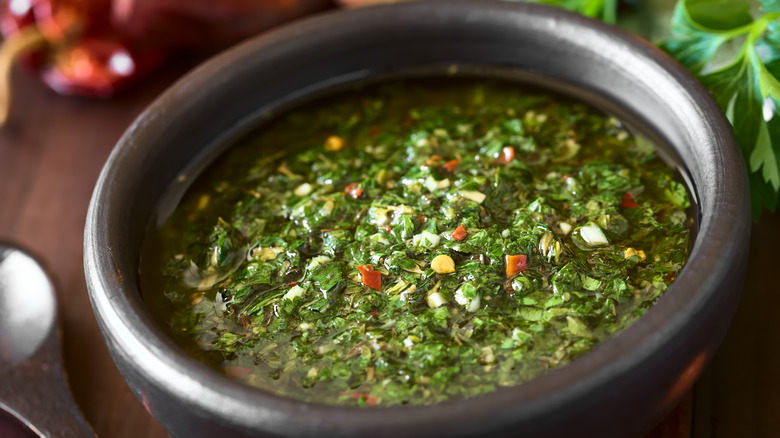 bowl of chimichurri