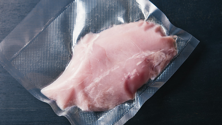 vacuum-sealed chicken breast