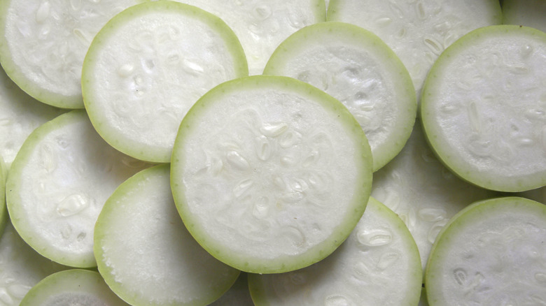 round slices of cucuzza