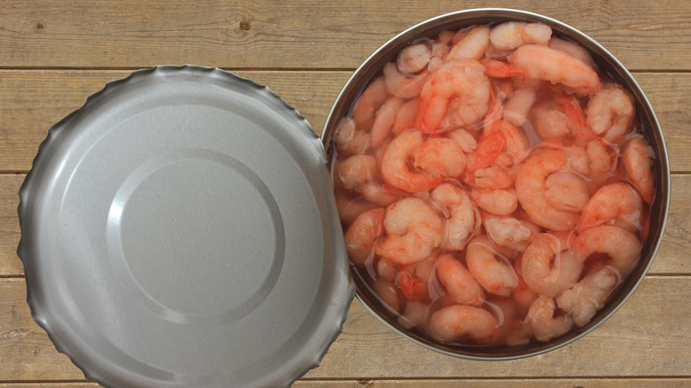 Canned shrimp