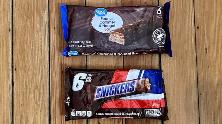 Great Value and Snicker bars