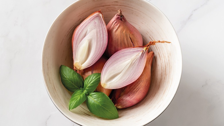 shallots in a bowl