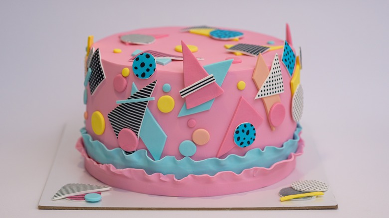 Cake with fondant decorations